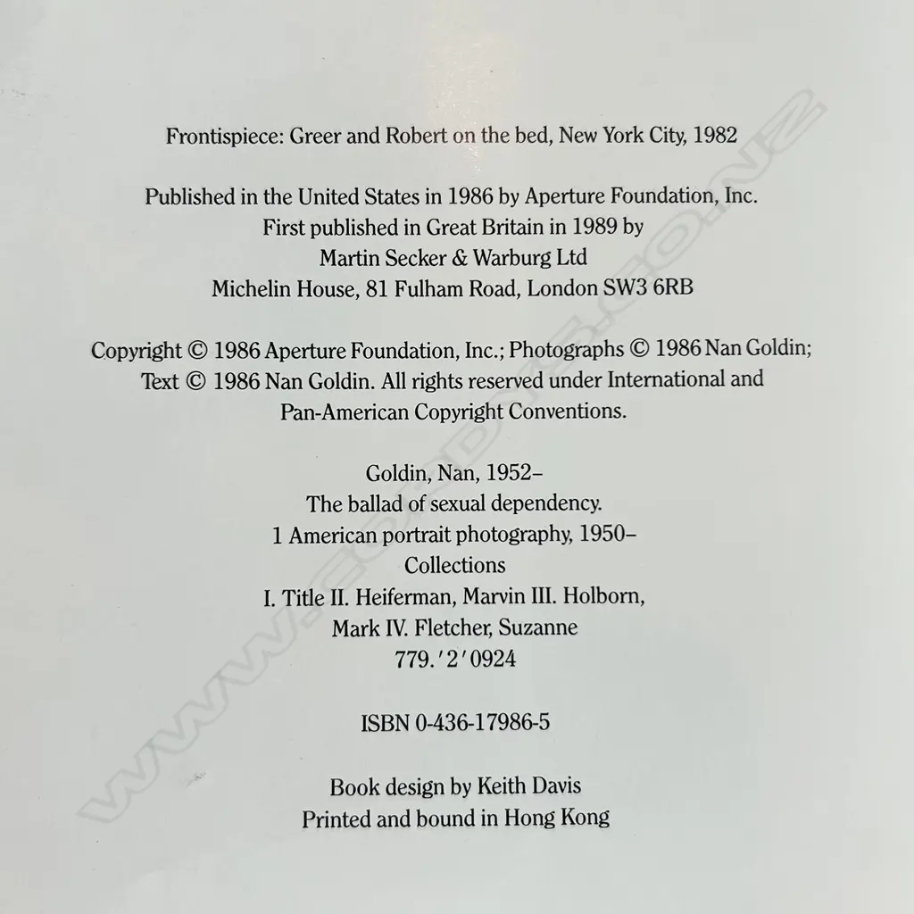 NAN GOLDIN: BALAD OF SEXUAL DEPENDENCY Image 1++